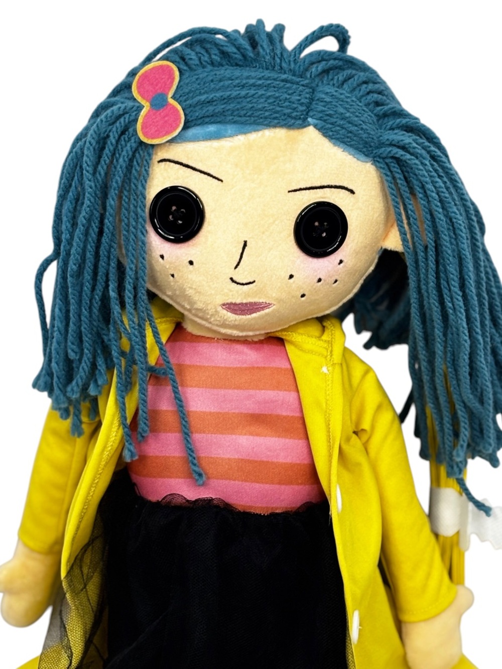 Coraline Spirit Halloween NWOT Plush Button Eyed Crossbody Plush Bag - Picture 2 of 8